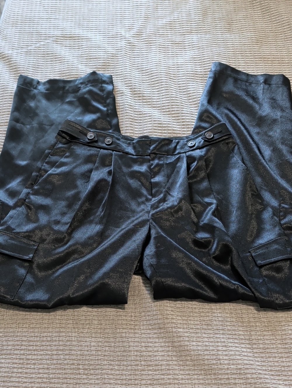a new day Black Cargo Dress Pants with Button Waist Detail